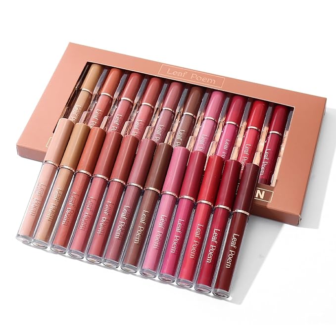 Lip Gloss Set with Glossy and Soft Brush Non-Sticky Moisturizing Lipgloss for Women Lip Makeup Collection (12 Pcs)