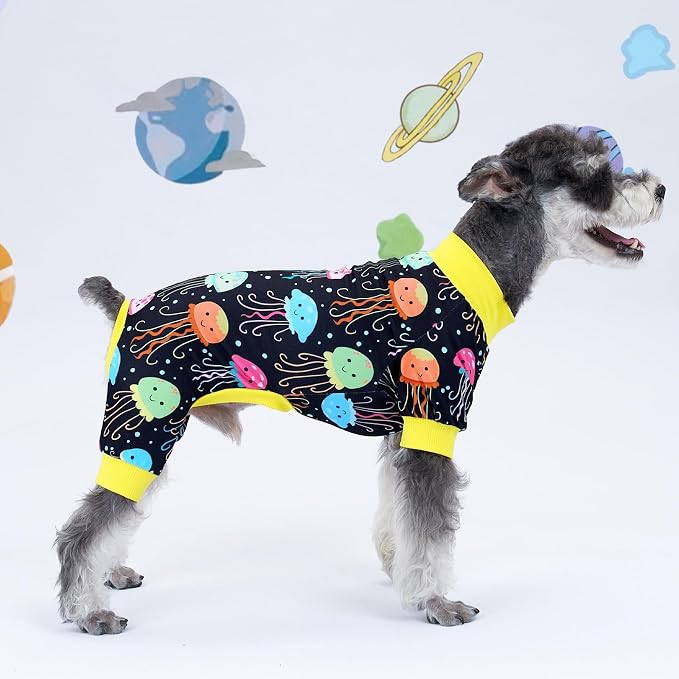 XPUDAC Dog Pajamas Clothes for Small Dogs Boy, Doggie Pjs Puppy Onesies Outfits Pet Clothes Christmas Pajamas, 4 Styles (Universe, X-Small)