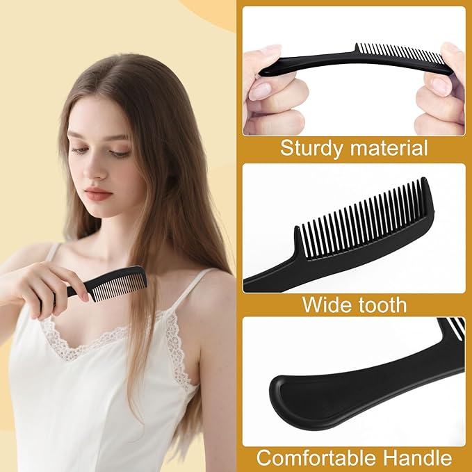 Combs in Bulk Individually Wrapped, 100 Pack Disposable Hair Combs Wide Tooth for Hotel, Salon, Home Care and Travel