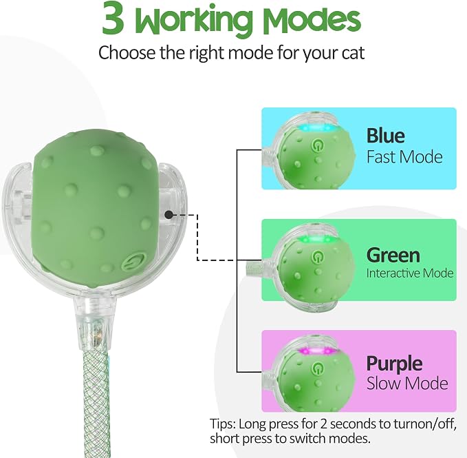 Interactive Cat Toys Ball,Automatic Moving Ball Toy,Rechargeable