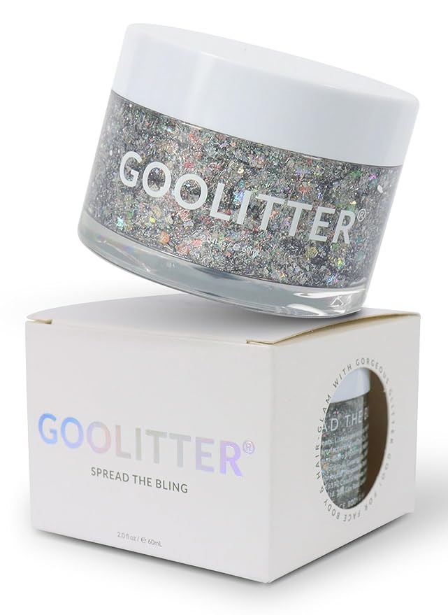 Face, Body & Hair Holographic Silver Glitter Gel [Elf's Wish] 2oz (60mL) | Chunky | K-Beauty | Halloween, Festival, EDM, Rave, Party, Concert, Costume Makeup| Vegan, Cruelty Free