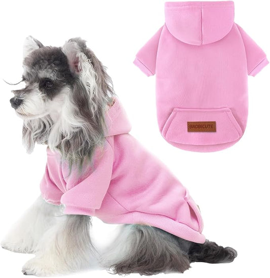 1 Pack Dog Hoodie Warm Hood Dog Sweater Cold Weather Small Dogs Sweatshirt Comfort Pet Clothes for Small Medium Dogs with Pockets Cats Chihuahua Clothes for Male Female Girl Boy Sporty Daily Wear