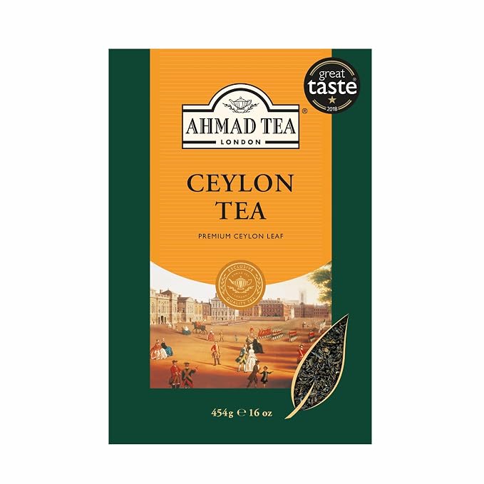 Ahmad Tea Black Tea, Ceylon Loose Leaf, 454g - Caffeinated & Sugar-Free (pack of 1)
