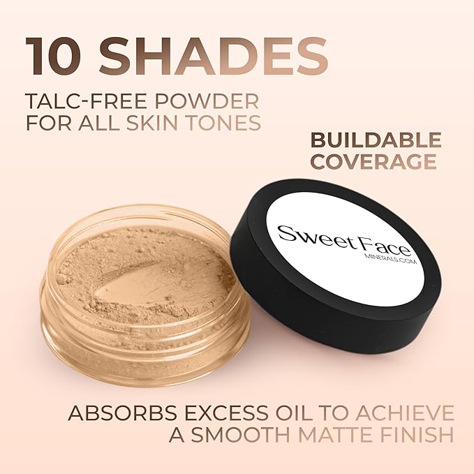 WARM FOUNDATION- Most Neutral Shade (30g Full Size Sifter Jar) – Matte Mineral Foundation – Buildable Coverage, Soft Finish Loose Powder Makeup – SPF 30