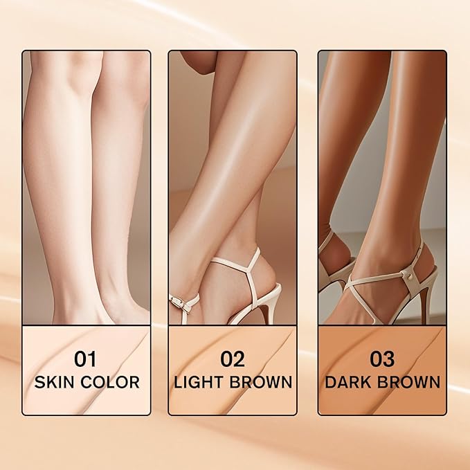 Leg Makeup Waterproof No Transfer,Flawless Legs Body Scar Tattoo Cover Up Makeup Waterproof Long Last Concealer for All Skin Tones. (01# Fairest)
