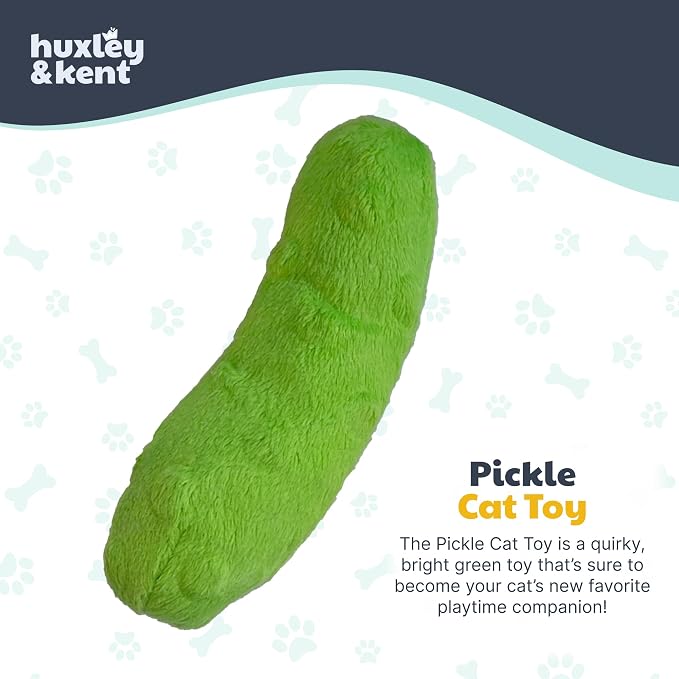 Huxley & Kent Plush Crinkle Catnip Cat Toy, Pickle