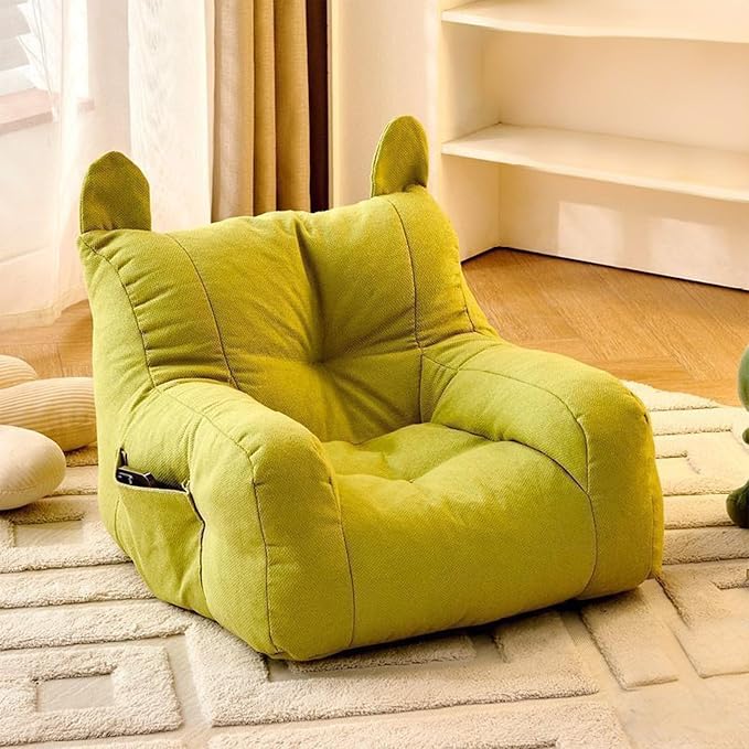 Cute Pet Furniture, Pet Bed for Medium Dogs and Cats, Soft Washable Pet Beds with Non-Slip Bottom and Raised Rim for Living Room, Bedroom, Kitchen, Balcony Indoor Use (Green)