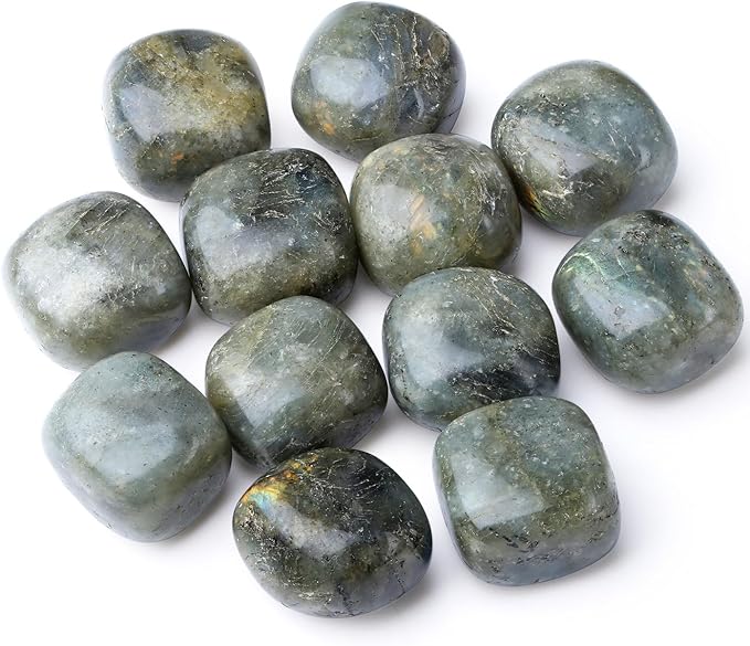 DUQGUHO Rainbow Moonstone Crystals Healing Crystal Stones Set Natural Crystals Bulk Irregular Stones 0.45 lbs