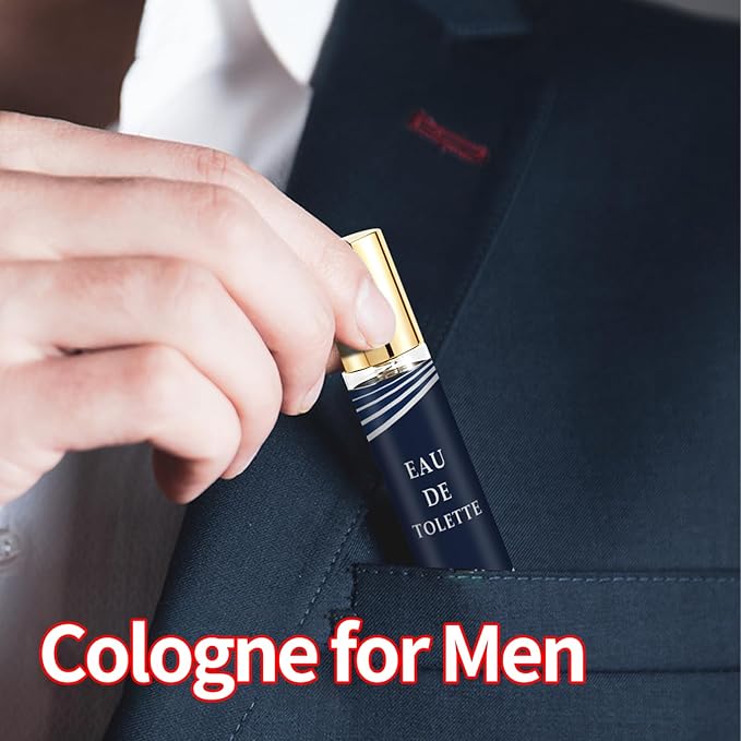 4 Pack Cologne for Men,Perfume for Him,Fathers Day Gift for Husband,Valentines Day Gifts,Gifts for Him,Eau de Toilette,Stocking Stuffers for Men,Travel Size Perfume,Natural Spray Long Lasting Gift