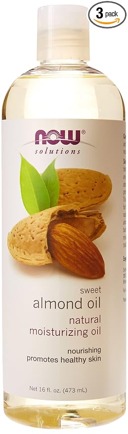 Now Foods Almond Oil, 16 Fl Oz (Pack of 3)