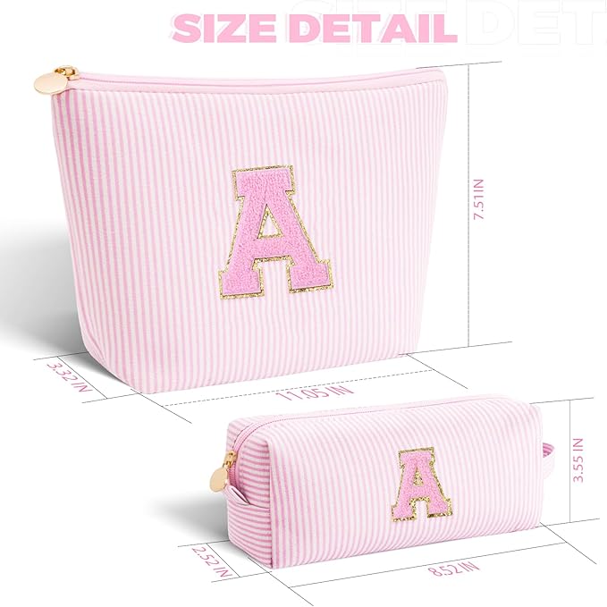 Gifts for Teen Girls Women - Birthday Gifts for 10 11 12 13 14 15 16 17 18 Years Old Girl,Makeup Bag Cosmetic Bag,Teacher Gift Trendy Stuff Toiletry Bag - Pink,A