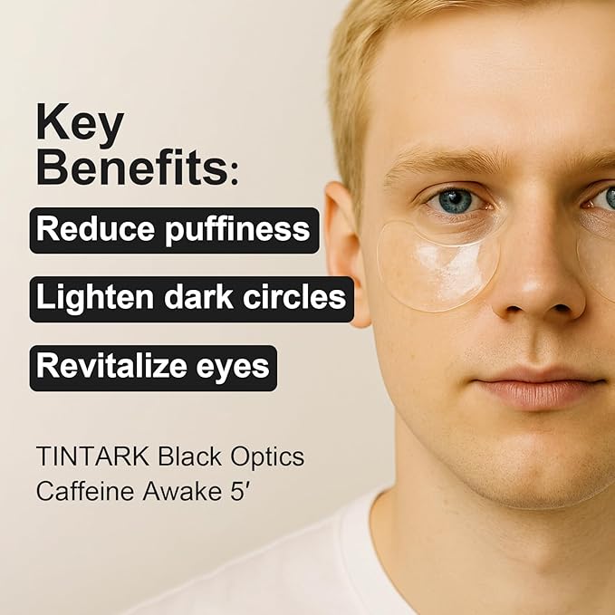 Black Optics Hydrogel Eye Patches 28 Pairs, 15-Min Revitalizing Eye Masks with Caffeine Peptides Black Truffle, Reduce Puffy Eyes Dark Circles & Wrinkles, Luxury Spa Gifts for Men & Women