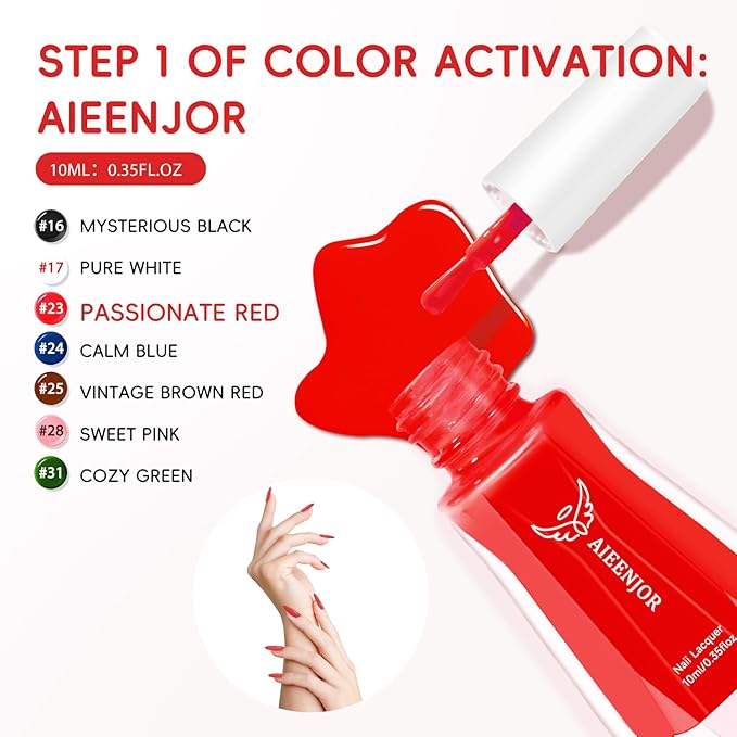 Red Nail Polish, Quick Dry Nail Polish, Streak Free, Long Last Fingernail Polish for Autumn Wedding Nails, Cozy Fall Manicure, Back to School Nail Looks, Salon Quality at Home, 0.35 fl oz