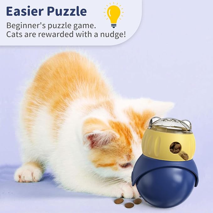 Interactive Cat Toy for Indoor Cats Treat Puzzle Feeder Dispenser