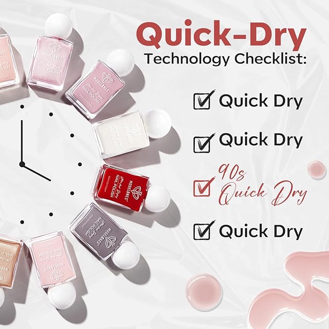 modelones Jelly Nude Nail Polish, 15 ml Valentines Pink Translucent Quick Dry Nail Lacquer Strengthener Long Last Shine Fingernail Toe Nail Art DIY Home Manicure Gift for Women Girls