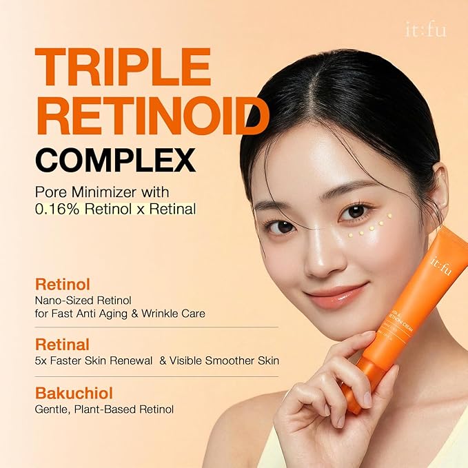 Triple Retinoid Vita A Cream | Pore Minimizer & Firming Anti-Aging Cream | Salmon DNA, Niacinamide & Noni | K-Beauty 1.01 fl.oz