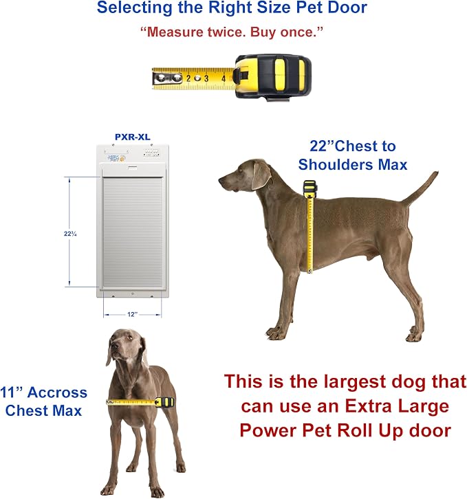 Power Pet Roll Up Automatic Electronic WiFi Pet Door by High Tech Pet - Space-Saving, Pet Operated Dog Door, App Control, Safe, Secure, Air Tight (Patio Regular - 75-80¼, X-Large)