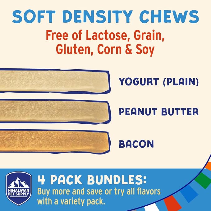 Himalayan Dog Chew Yogurt Sticks, Probiotic Dog Treats, Original, 20 Treats | Dog Chews With Prebiotics, Probiotics & Protein, Digestive Support, Lactose & Gluten Free, Natural Dog Treats for All Breeds