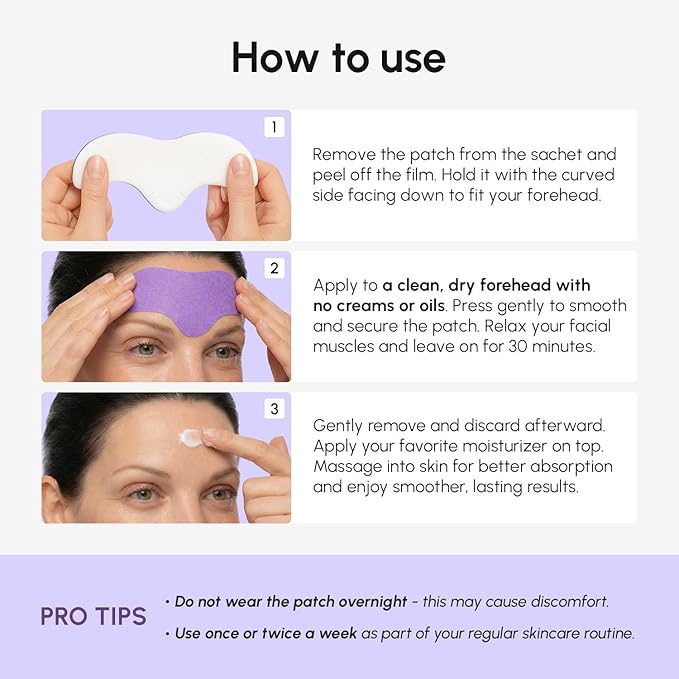 MAREE Forehead Wrinkle Patches – Collagen Wrinkle Patches with Retinol & Hyaluronic Acid for Face Lift – Fine Lines Deep Forehead Wrinkles Treatment Remover – Face Tape for Wrinkles Between Eyebrows