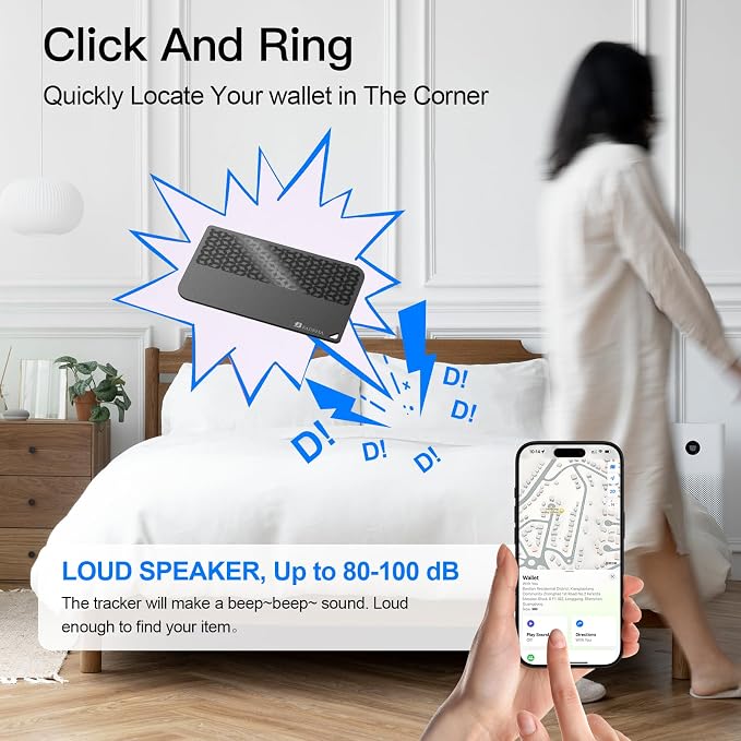 2026 Apple MFi Certified Wallet Tracker Smart Card for Find My iPhone Ultra Thin Air Tracker Tag for Travel, 5 Years+ Staying Power, IP69 Waterproof, Key Finder & Item Locator for Keys, Bags, Passport