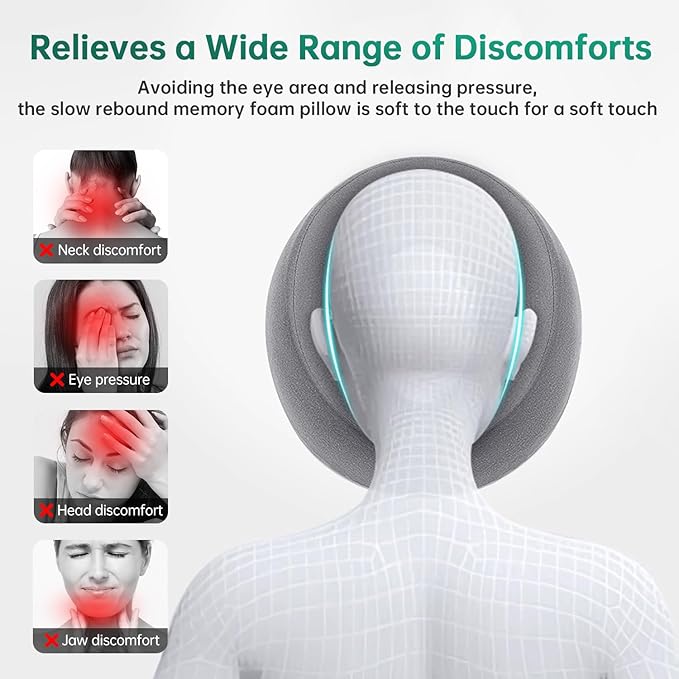 MOONYOOY Massage Head Rest for Bed, Face Down Pillow with Air Vent, Face Cradle for Spa & Stomach Sleeping, BBL Pillow After Eye Surgery, Massage Pillows for Prone Sleeping with Face Cradle Pad