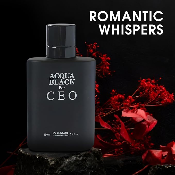 A CENTER Acqua & Acqua Black Men's Cologne Eau de Parfum Gift Set - 3.4 Fl Oz Each | Citrus Spicy & Woody Ambergris Fragrance | Luxury Perfume for Day & Night