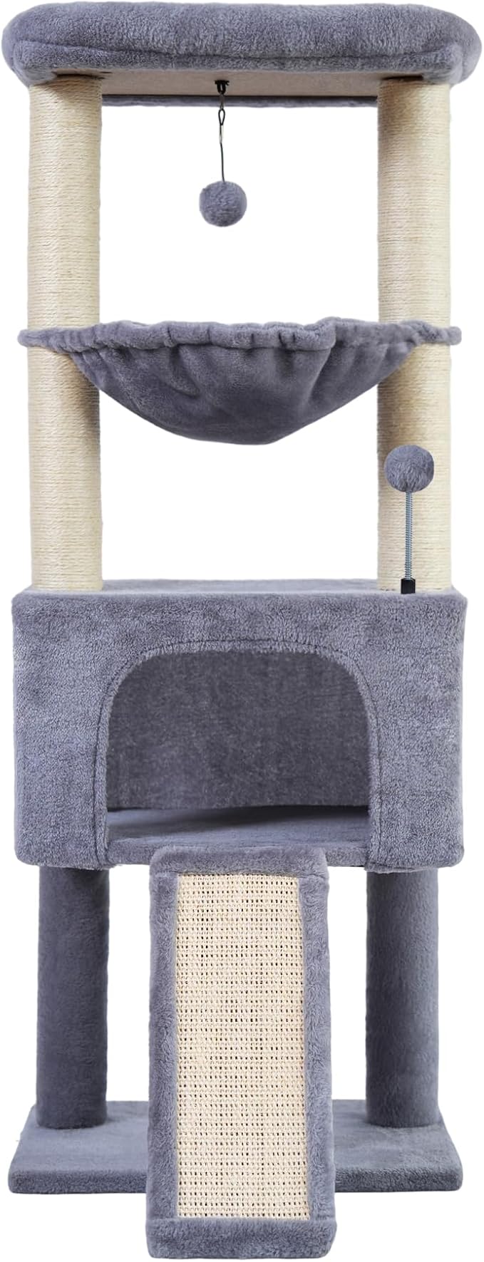 Fashion Design 43.3" Cat Trees with Cat Houses,Grey