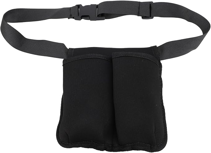 Massage Waist Pouch Adjustable Oil Bottle Holster with 2 Compartments, Neoprene Material Massage Oils Bottle Bag for Masseur, Convenient During Work