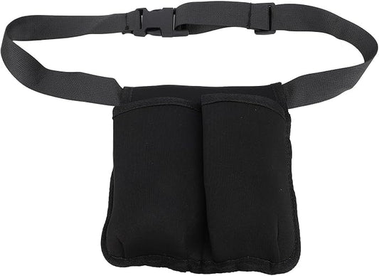Massage Waist Pouch Adjustable Oil Bottle Holster with 2 Compartments, Neoprene Material Massage Oils Bottle Bag for Masseur, Convenient During Work
