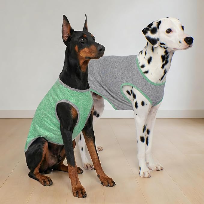 KYEESE 2Pack Dog Shirt for Large Dogs Sun Protection Tank Top for Summer | Reflective for Safety, Lightweight & Breathable, Shedding Control, Skin-Friendly for Sensitive Dogs, Easy On/Off, Quick Dry