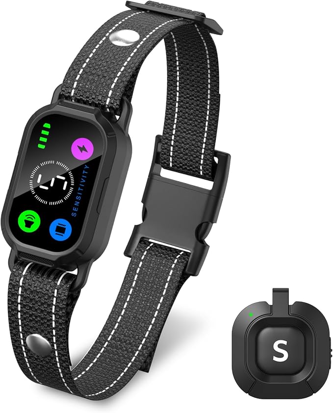 Dog Bark Collar with Remote Control,Smart 2-in-1 Automatic & Manual Anti Barking Dog Training Collar with Beep,Vibration,Static Modes for Large Medium Small Dogs,5 Adjustable Sensitivity