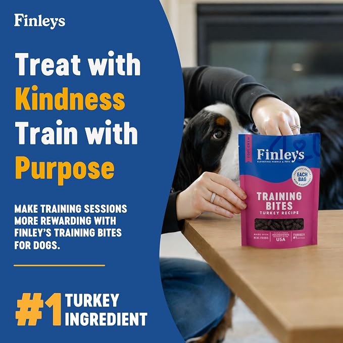 Finley's Training Treats Turkey Soft Low Calorie Dog Treats, 16oz, 6 Pack | Limited Ingredient for Puppies and Adult