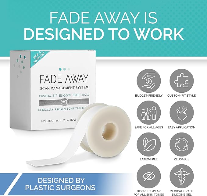 Clinically Proven Silicone Scar Sheets – Medical Grade Tape for Surgery, C-Section, Keloids & Tummy Tuck Scars