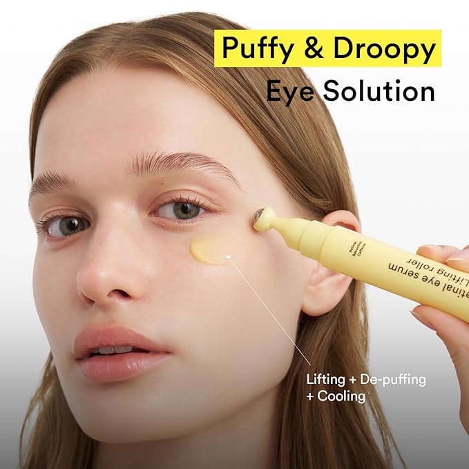Abib Eye Treatment Duo – Collagen Eye Cream Tube + Retinal Eye Serum Roller for Dark Circles & Puffiness