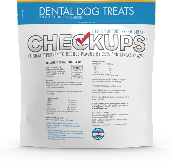 Checkups Dental Dog Treats, 24 Treats - 48 oz.