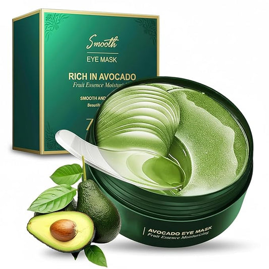 Eakroo 60 PCS Avocado Under Eye Patches, Eye Masks for Dark Circles and Puffiness, Moisturizing Eye Mask Skin Care, Eye Patches for Women, Improving Eye Skin Dryness, Reduce Fine Lines and Wrinkles