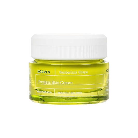 KORRES Santorini Grape Poreless Skin Care Cream, Gel Face Moisturizer for Women with Hyaluronic acid and Salicylic Acid, Pore Minimizer, Balanced Hydration for Dry, Oily & Sensitive Skin, 1.35 fl oz