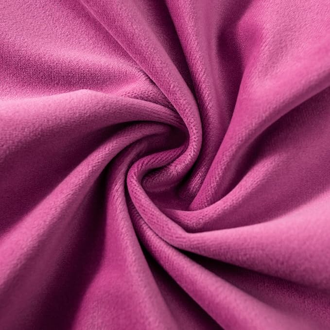 26x26 Throw Pillow Covers Decorative Velvet Couch Covers Set of 2,Rose Red | JUSPURBET Cozy Soft Velvet Pillowcases with Invisible Zipper for Modern Couch Sofa Bed Living Room Bedroom Home Decor