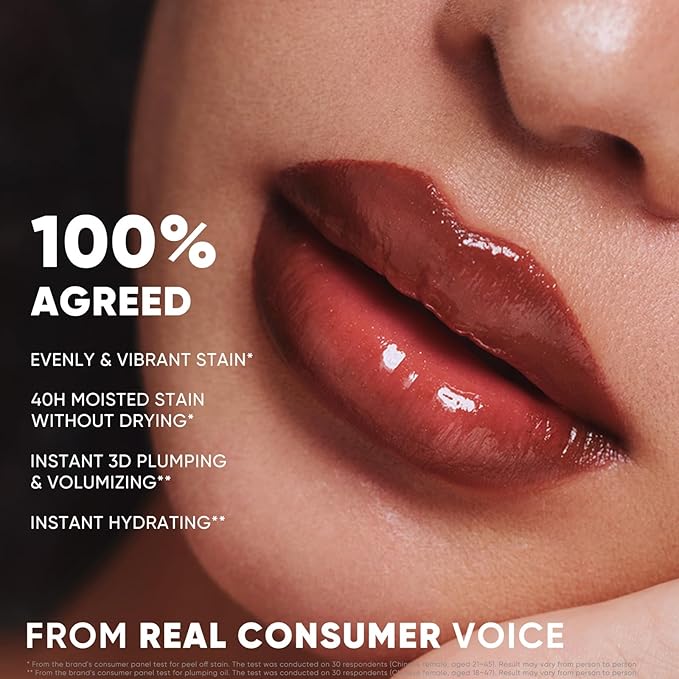 JUDYDOLL Peel Off Stain and Plumping Oil Duo - Long-Lasting Lip Stain with 3D Plumping Gloss, Hydrating and Non-Sticky Formula, Macaron-Inspired Lipstick (#02 Lavender Mist)