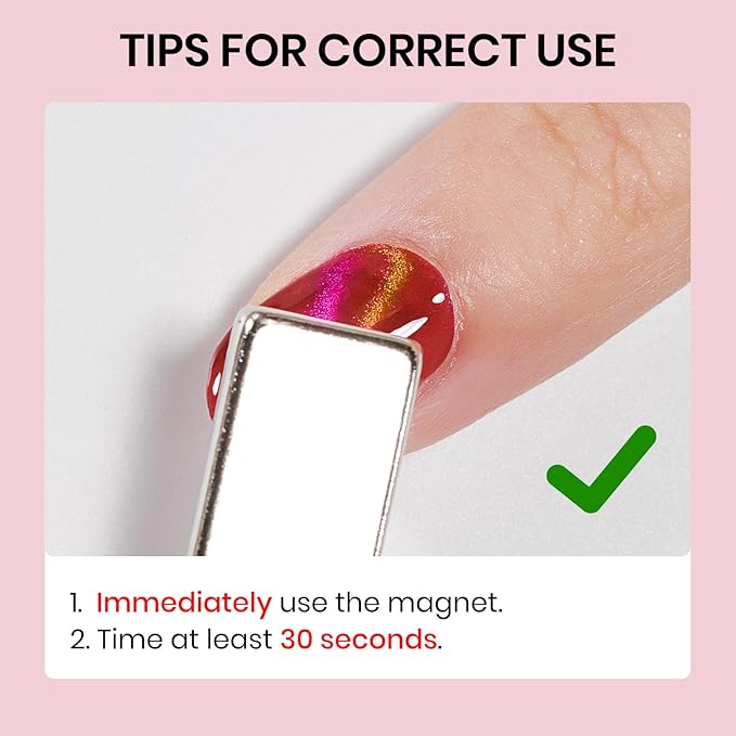 Quick Dry Magnetic Nail Polish,Cat Eye Nail Polish Non Gel with Magnet Cateye Fingernail Lacquer Air Fast Drying Manicure Gift For Women Girls 16ml/0.54 oz