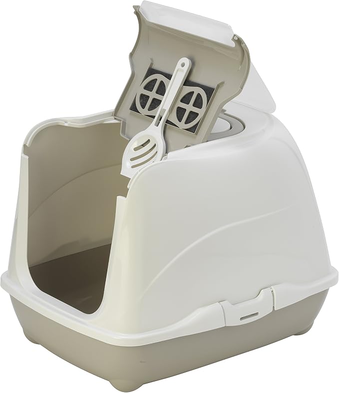 Moderna C230-0330 Easy Access for Cleaning Closed Litter Boxes,grey,Large