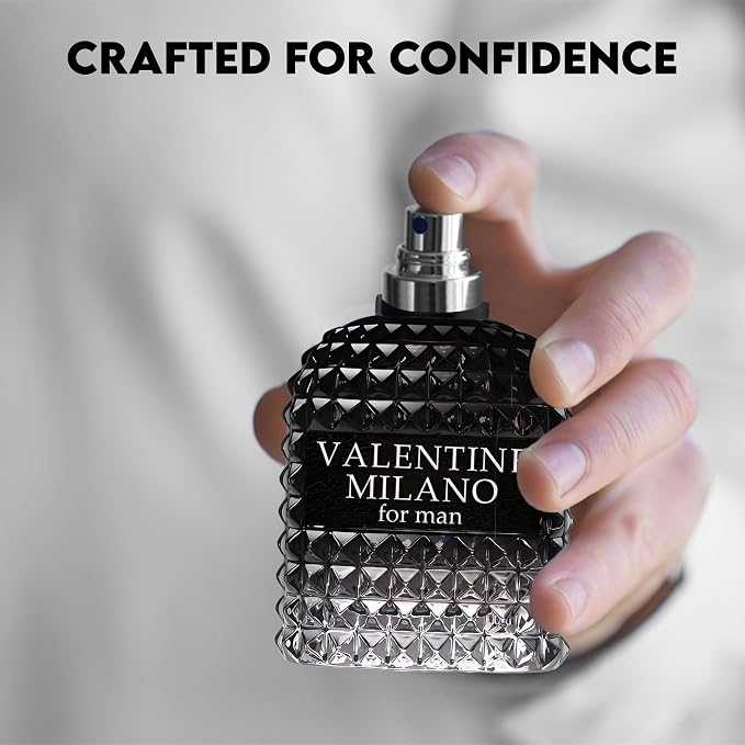 AFLUXE 2PCS Valentine Milano/717 Sexy Eau De Toilette for Men-Fresh,Romantic Scent Perfume for Men 3.4 Fl Oz Each Mens Cologne For All Skin Daily Used