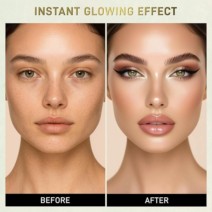 UCANBE Full Size Baked Makeup Palette Set - Includes Blush, Bronzer, 8 Eyeshadows and Brushes, Highly Pigmented All-in-One Face & Eye Compact Powder Beauty Gift Kit for Starter & Pros, Travel Friendly