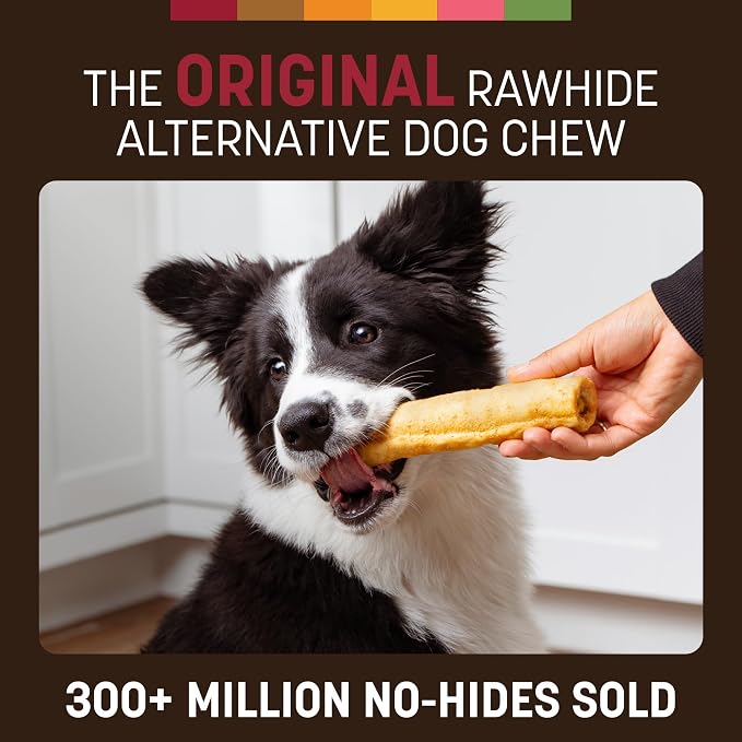 Earth Animal No Hide Dog Chews - Rawhide Free Medium Rolls 3 Count Beef | Medium Beef Flavored Natural Rawhide Free Long Lasting Dog Chews - Treats for Medium Dogs and Aggressive Chewers