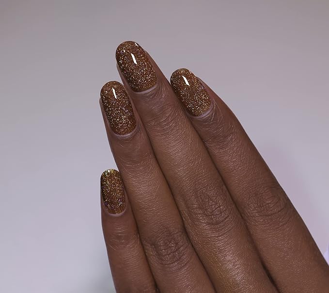 ILNP Timber - Warm Walnut Brown Holographic Jelly Nail Polish