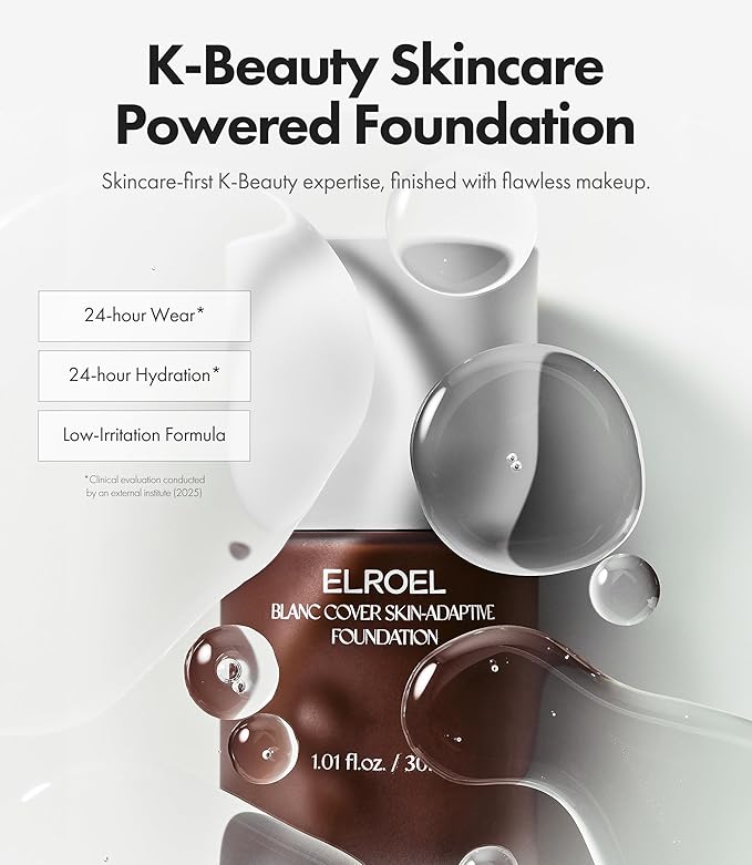 Blanc Cover Skin Foundation - K-Beauty Skincare Liquid Foundation Makeup with Panax Ginseng, Niacinamide & Collagen - Lightweight, Buildable 24HR Hydrating Wear 1.01 Fl Oz (#330)