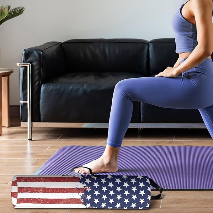 Yoga Mat Bag with Adjustable Shoulder Strap and Handle Zipper, 30in Wide x 6.3in Diameter for Yoga Mat Storage