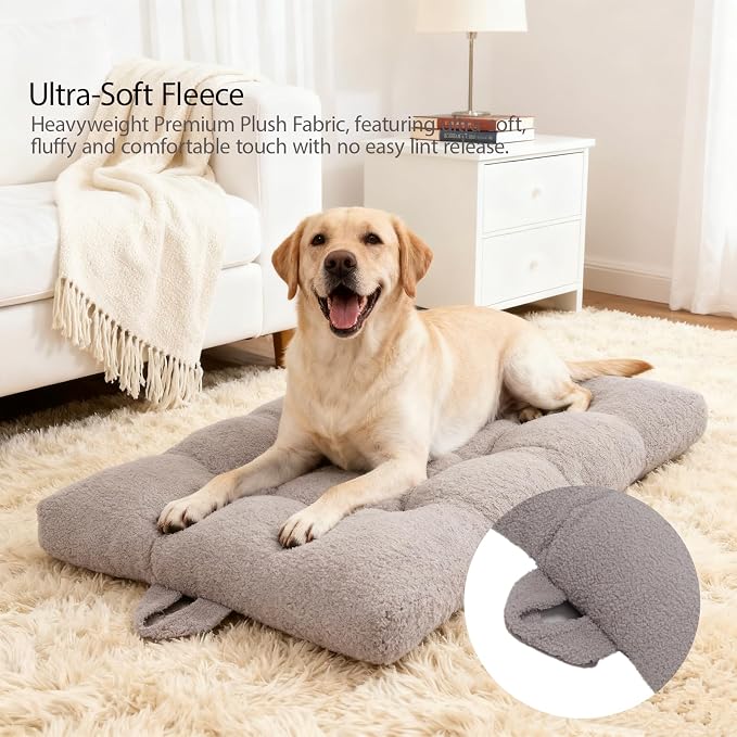 Washable Dog Couch Bed, Pet Sofa with Removable Cushion & Non-Slip Bottom, Orthopedic Plush Furniture for Medium/Large Dogs,Cat & Dog Loveseat.(Light Grey)