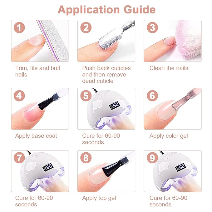 RARJSM Nude Apricot Pink Gel Nail Polish with PinkPearl Shell Glitter Clear Sheer Skin Tone Shimmer Gel Polish 15ml UV LED Soak Off Transparent Soft Pink Home Salon French Manicure Curing Requires