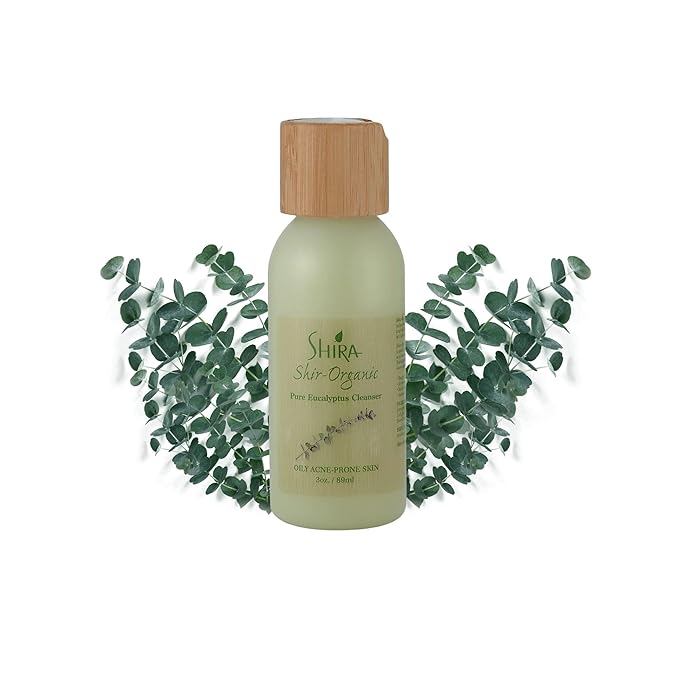 Shira Organic – Facial Cleansers Combo, Eucalyptus Cleanser -89ml, Aha Treatment Scrub 15ml , Cherry Clay Mask 15ml , Grapefruit Moisturizer 15ml
